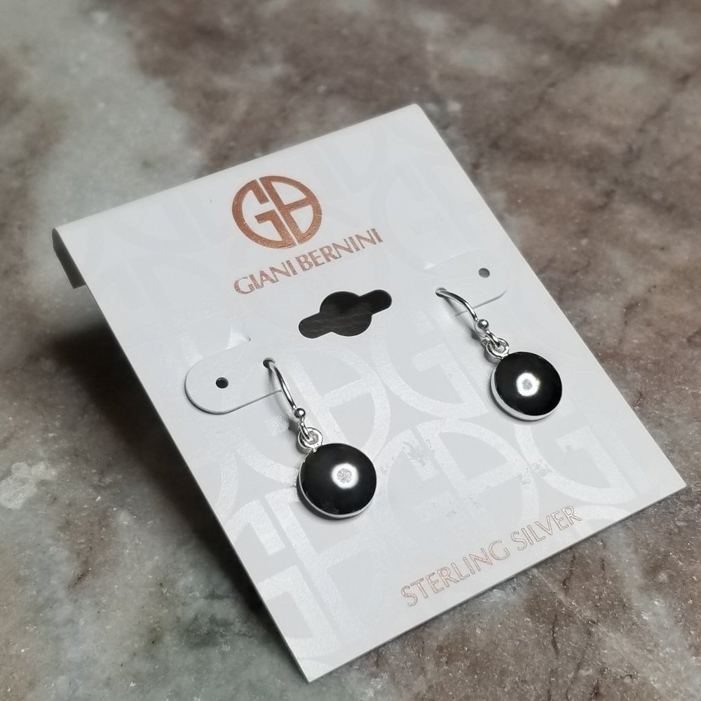 Giani Bernini Polished Disc 925 Sterling Silver Drop Earrings